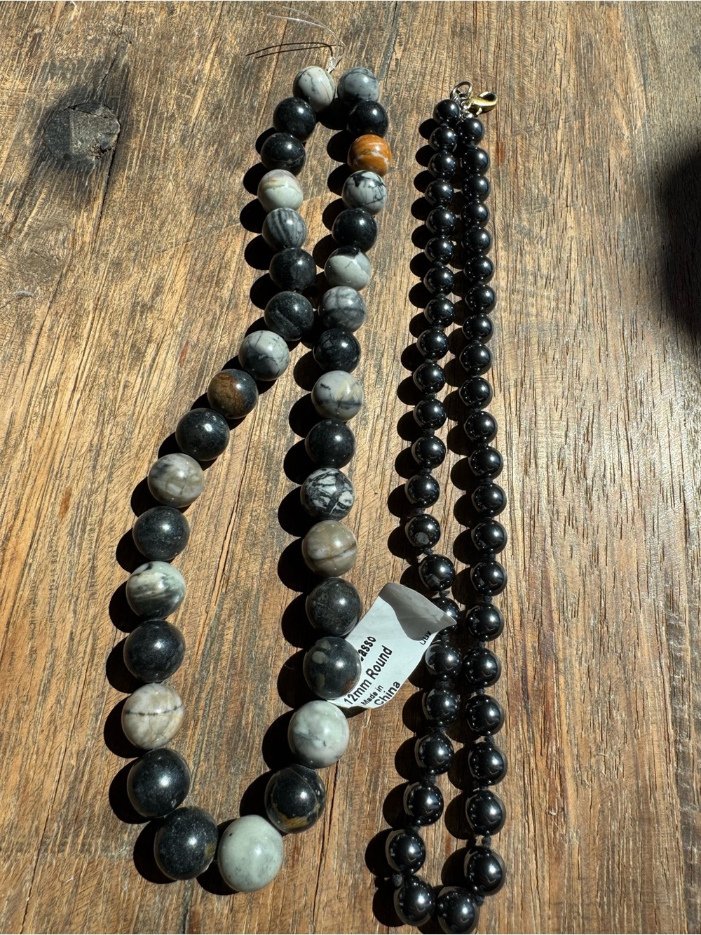 Two sets of beads